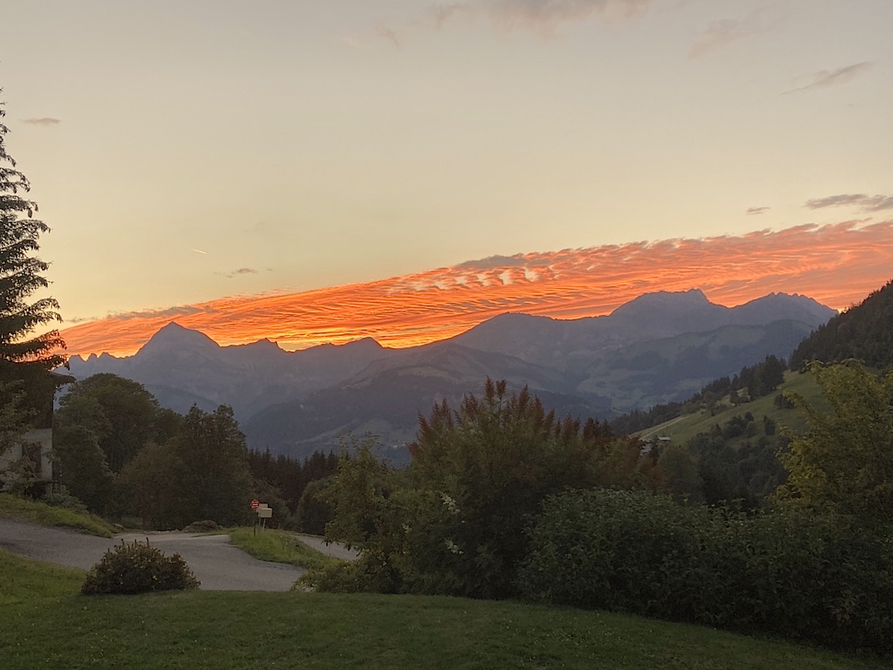 Coucher de soleil sur les Aravis