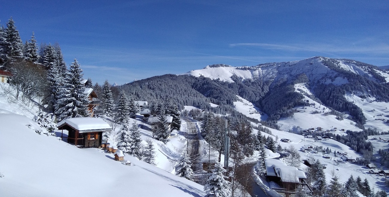 Vue sur le Lachat depuis le télésiège du Planay