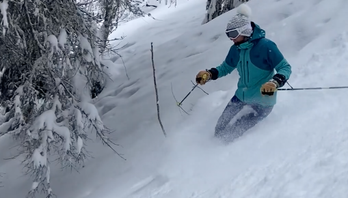 Ski dans la forêt, ND de Bellecombe