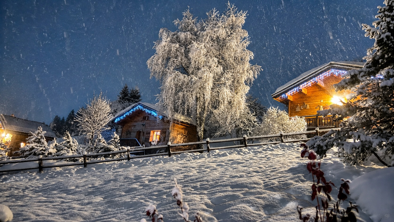 les chalets d'Heidi en hiver