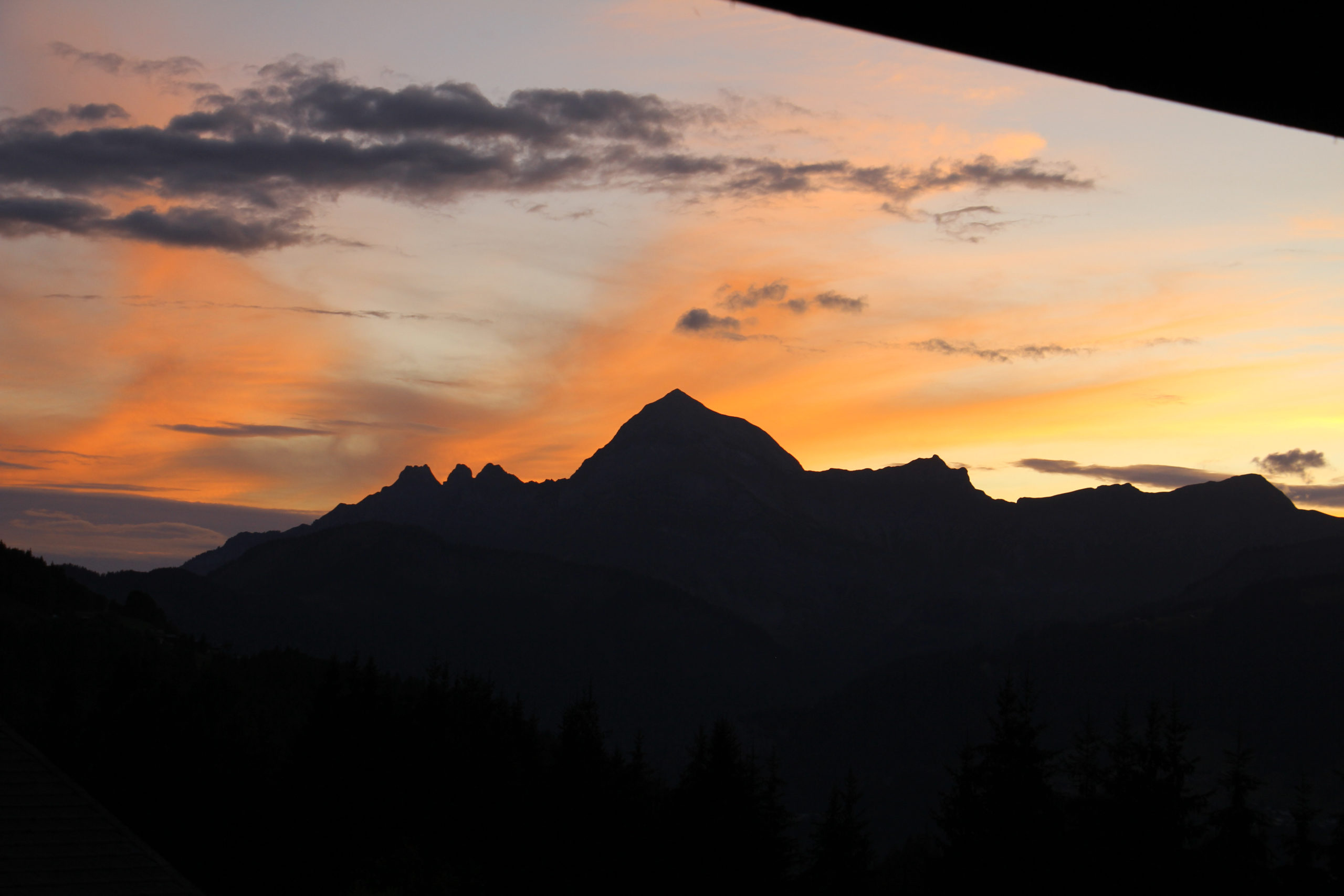 Coucher de soleil sur les Aravis